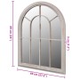 Espejo de jardín arco rústico uso interior y exterior 69x89 cm