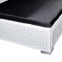 Set muebles de jardín 8 piezas y cojines ratán sintético blanco