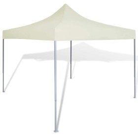 Cenador plegable color crema 3x3 m