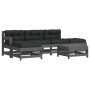 Garden furniture set 6 pieces and gray solid wood cushions by vidaXL, Garden sets - Ref: Foro24-3185908, Price: 508,77 €, Dis...