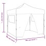 Cenador plegable verde con 4 paredes 3x3 m
