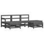 Garden furniture set 6 pieces and gray solid wood cushions by vidaXL, Garden sets - Ref: Foro24-3185908, Price: 508,77 €, Dis...