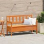 Banco de exterior Marrón 119 x 76 x 44cm Madera maciza de pino