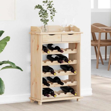 Estante de Vino Marrón 90 x 60 x 30 cm Madera de pino sólido