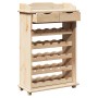 Estante de Vino Marrón 90 x 60 x 30 cm Madera de pino sólido
