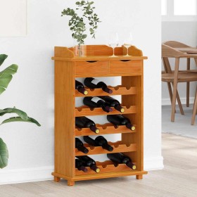 Estante de Vino Marrón 90 x 60 x 30 cm Madera maciza de pino