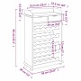Estante de Vino Marrón 90 x 60 x 30 cm Madera maciza de pino