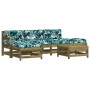 6-teiliges Gartenmöbel-Set mit Kissen aus imprägniertem Kiefernholz von vidaXL, Gartensets - Ref: Foro24-3185912, Preis: 460,...