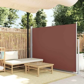 Toldo lateral de jardín o terraza marrón 160x300 cm