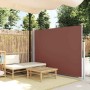 Toldo lateral de jardín o terraza marrón 160x300 cm