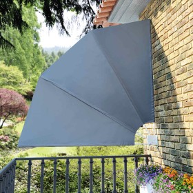 Toldo lateral plegable de balcón gris 210x210 cm