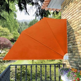 Toldo lateral plegable de balcón color terracota 160x240 cm