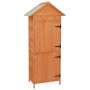 Armario de almacenamiento para jardín marrón 42,5x64x190 cm