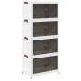 Caja de almacenaje apilable con ruedas 4niveles 75L