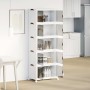 Caja de almacenaje apilable con ruedas 5niveles 75L 64x40x179cm