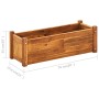 Arriate de madera de acacia 76x27,6x25 cm