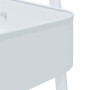 Carrito de almacenaje 3 niveles acero blanco 42x41,5x77 cm
