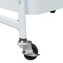 Carrito de almacenaje 3 niveles acero blanco 42x41,5x77 cm