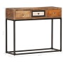 Mesa consola de madera maciza reciclada dorado 90x30x75 cm de vidaXL, Aparadores - Ref: Foro24-286511, Precio: 184,66 €, Desc...