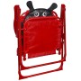 Set mesa y sillas de jardín infantil 3 pzas con sombrilla rojo