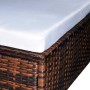 Set muebles de jardín 6 piezas y cojines ratán sintético marrón
