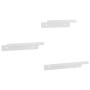 Estantes de pared 3 uds acero inoxidable plateado