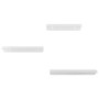 Estantes de pared 3 uds acero inoxidable plateado