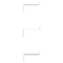Estantes de pared 3 uds acero inoxidable plateado