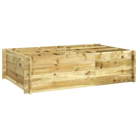 Arriate elevado madera maciza de pino impregnada 150x100x40 cm en Maceteros y jardineras | Comprar online en Foro24