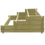 Jardinera con 3 niveles de madera impregnada 90x90x35 cm en Maceteros y jardineras | Comprar online en Foro24