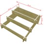 Jardinera con 3 niveles de madera impregnada 90x90x35 cm en Maceteros y jardineras | Comprar online en Foro24