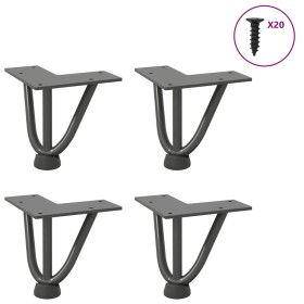Patas de horquilla para mesa de centro (4 unidades, antracita