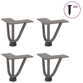 Patas de horquilla para mesa de centro (4 unidades, acero