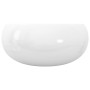 Lavabo redondo de cerámica 40x15 cm blanco