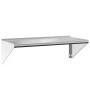 Estante de pared acero inoxidable plateado 100x45x31 cm