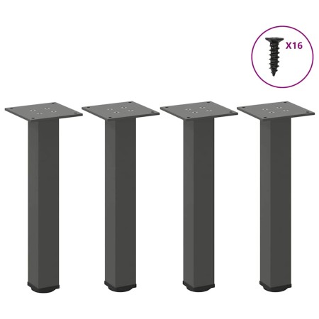 Patas para mesa de centro (4 unidades), antracita, 30-32 cm