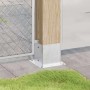 Bases para postes cuadradas 12 uds. Plata 141x141 mm en Postes de cerca | Comprar online en Foro24