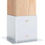 Bases para postes cuadradas 12 uds. Plata 141x141 mm en Postes de cerca | Comprar online en Foro24