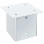 Bases para postes cuadradas 12 uds. Plata 141x141 mm en Postes de cerca | Comprar online en Foro24