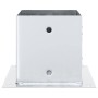 Bases para postes cuadradas 12 uds. Plata 141x141 mm en Postes de cerca | Comprar online en Foro24