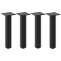 Patas para mesa de centro (4 unidades), color negro, 42-44 cm