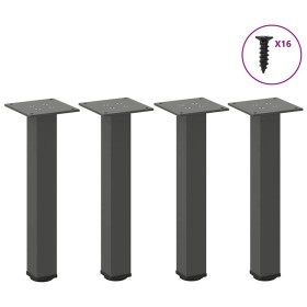 Patas para mesa de centro (4 unidades), antracita, 42-44 cm
