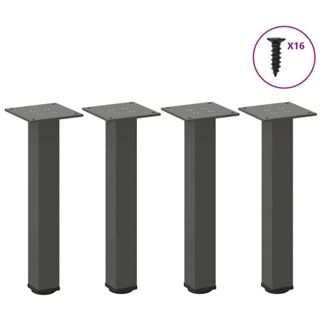 Patas para mesa de centro (4 unidades), antracita, 42-44 cm