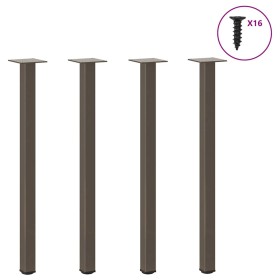 Patas para mesa consola 4 unidades acero natural 72-74 cm Acero