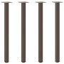 Patas para mesa consola 4 unidades acero natural 72-74 cm Acero