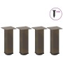 Patas para mesa de centro 4 unidades acero natural 30-32 cm