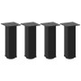 Patas para mesa de centro (4 unidades), color negro, 42-44 cm