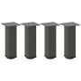 Patas para mesa de centro (4 unidades), antracita, 42-44 cm