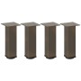 Patas para mesa de centro 4 unidades acero natural 42-44 cm