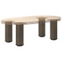 Patas para mesa de centro 4 unidades acero natural 42-44 cm